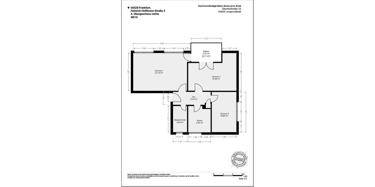 Etagenwohnung Frankfurt am Main Niederrad - 3 Zimmer, 69 m&sup2;, 359.900&euro; | Angebot:25927888