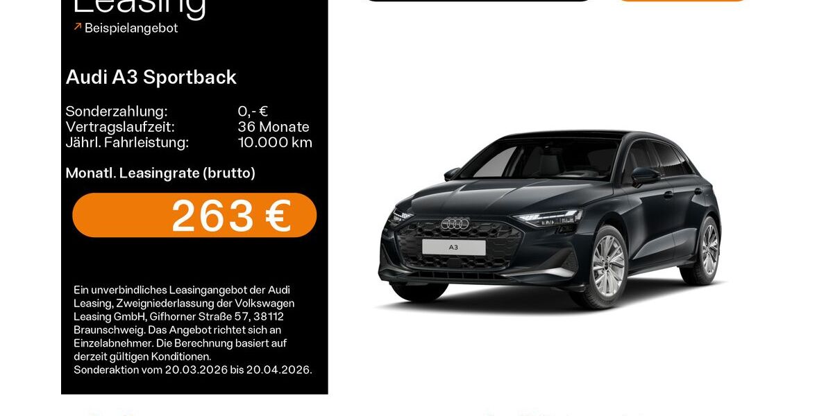 Audi A3 7.800 km 32.779 &euro; Hanau 63452