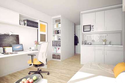 Wohnung Frankfurt am Main Europaviertel - 1 Zimmer, 23 m&sup2;, 598&euro; | Angebot:23672175