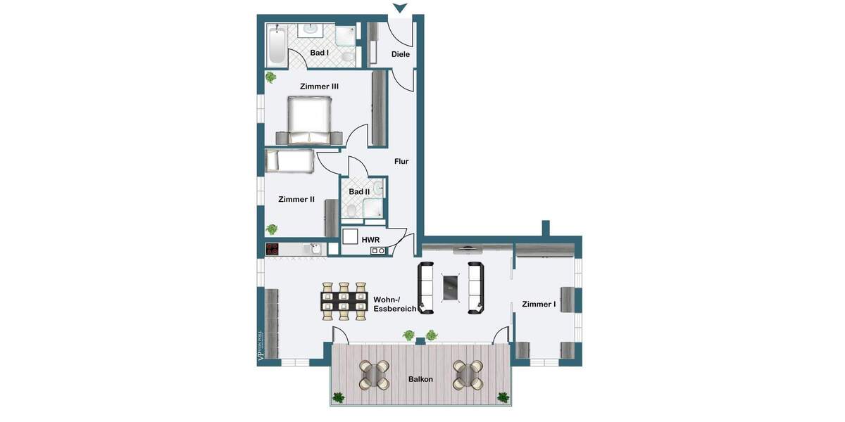Etagenwohnung Frankfurt am Main Gallus - 4 Zimmer, 112 m&sup2;, 820.000&euro; | Angebot:25727357