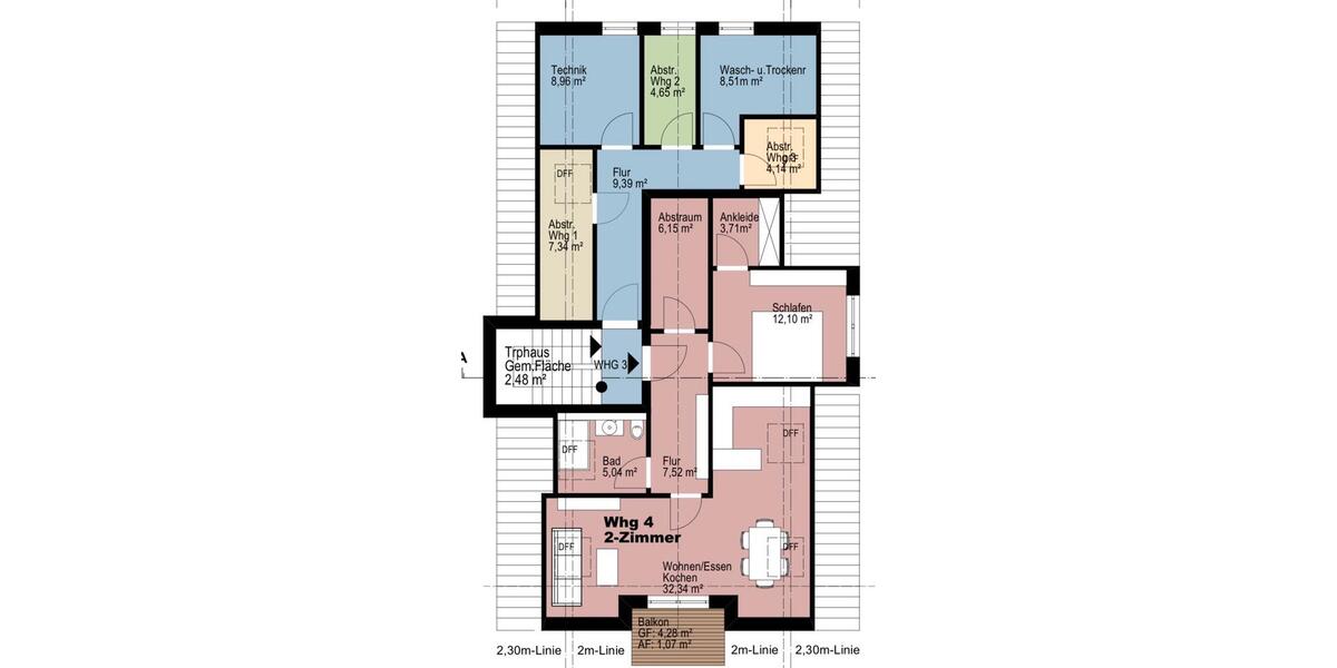 Dachgeschoßwohnung Schaafheim - 2.5 Zimmer, 65 m&sup2;, 290.000&euro; | Angebot:26592419