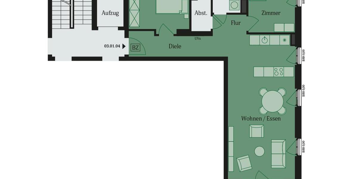 Etagenwohnung Mühlheim am Main - 3 Zimmer, 88 m&sup2;, 1.455&euro; | Angebot:22623105