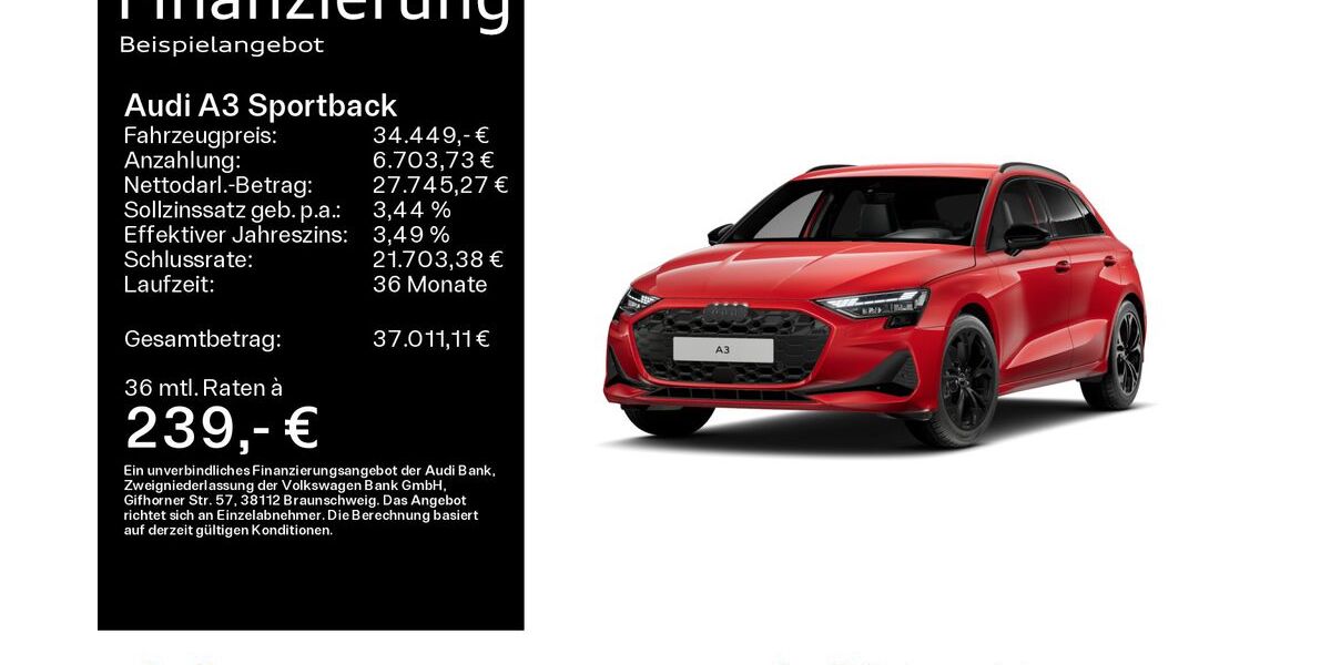 Audi A3 11.600 km 34.449 &euro; Hanau 63452