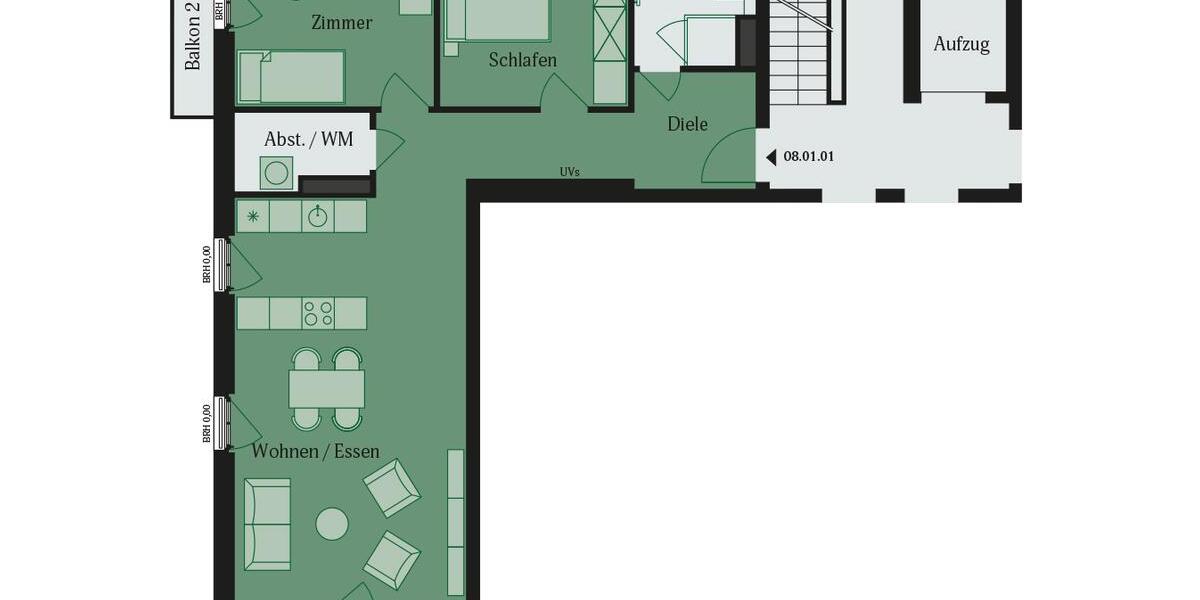 Etagenwohnung Mühlheim am Main - 3 Zimmer, 84 m&sup2;, 1.390&euro; | Angebot:22938450
