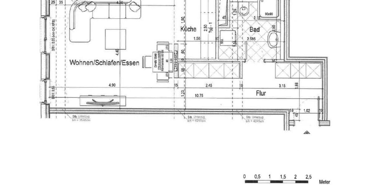 Etagenwohnung Frankfurt am Main Gallus - 1 Zimmer, 45 m&sup2;, 1.020&euro; | Angebot:25303111