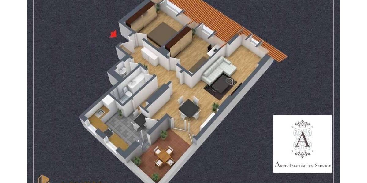 Etagenwohnung Aschaffenburg Innenstadt - 3 Zimmer, 95 m&sup2;, 950&euro; | Angebot:26929620