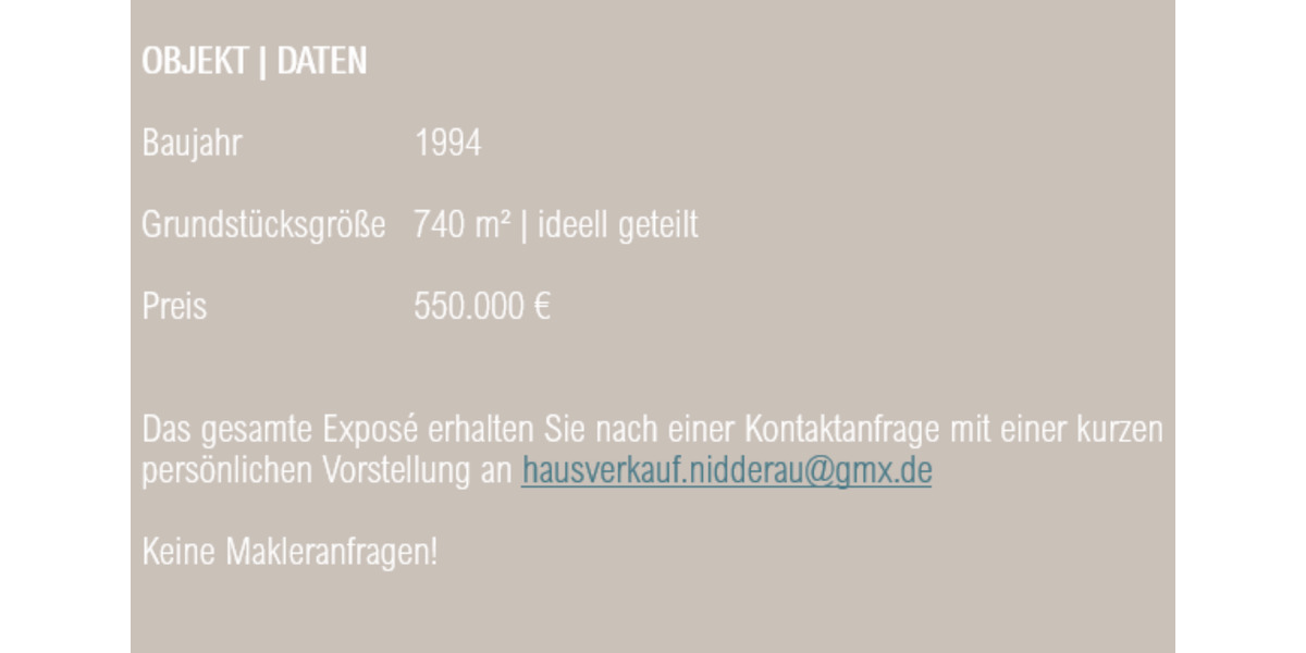 Doppelhaushälfte Nidderau - 7 Zimmer, 195 m&sup2;, 550.000&euro; | Angebot:23459563