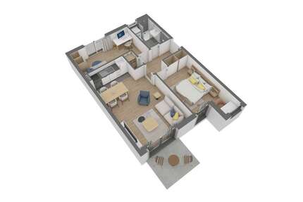 Wohnung Offenbach am Main Bürgel - 3 Zimmer, 59 m&sup2;, 337.970&euro; | Angebot:26835200