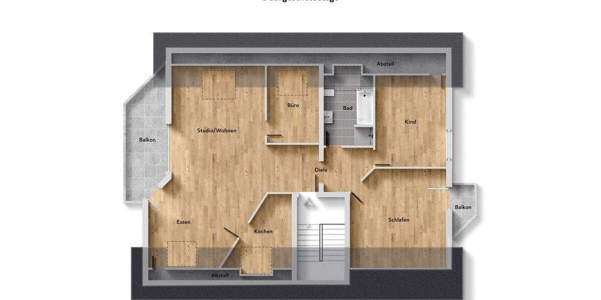 Etagenwohnung Gelnhausen - 3 Zimmer, 114 m&sup2;, 328.000&euro; | Angebot:25661054