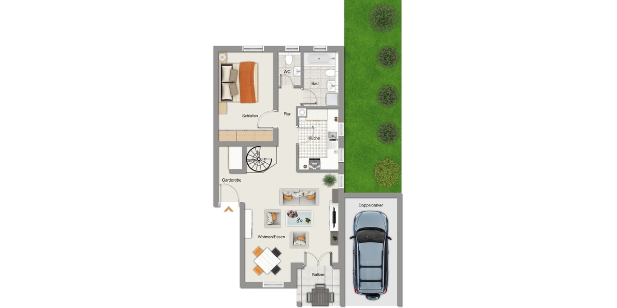 albero:) Charmante Maisonette-Wohnung mit Garten - Maisonettenwohnung Seligenstadt Froschhausen | Angebot:22114081