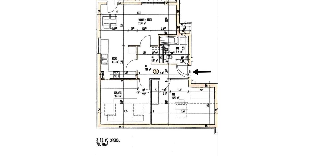 Dachgeschoßwohnung Eschborn - 3 Zimmer, 71 m&sup2;, 350.000&euro; | Angebot:26859240