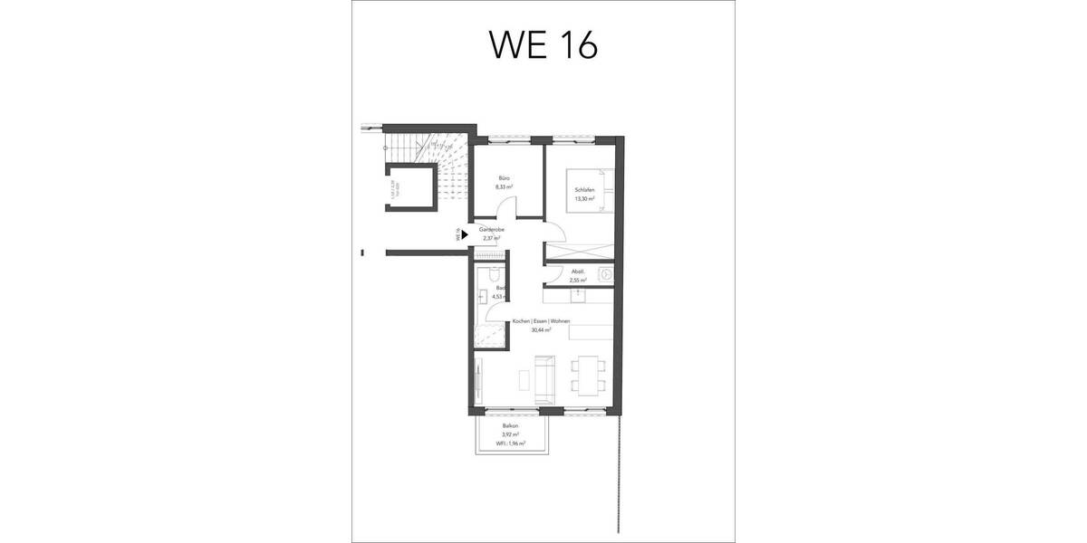 Etagenwohnung Aschaffenburg Innenstadt - 3 Zimmer, 61 m&sup2;, 349.900&euro; | Angebot:25747512