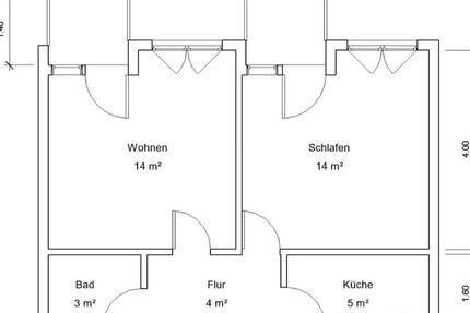 Wohnung Frankfurt am Main Eschersheim - 2 Zimmer, 48 m&sup2;, 750&euro; | Angebot:25171322