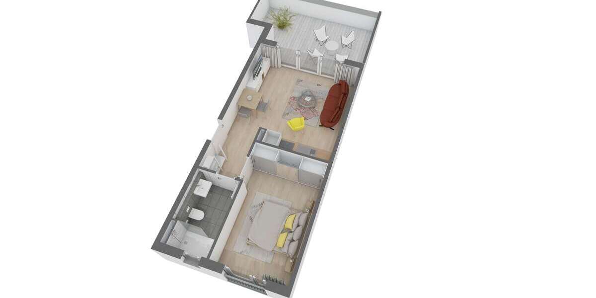 Etagenwohnung Offenbach Waldhof - 2.5 Zimmer, 52 m&sup2;, 315.205&euro; | Angebot:23861268