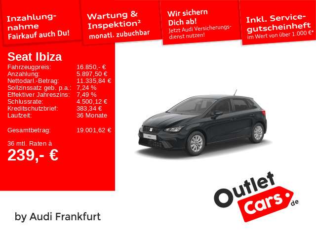 Seat Ibiza 10.612 km 16.850 &euro; Frankfurt am Main 60314