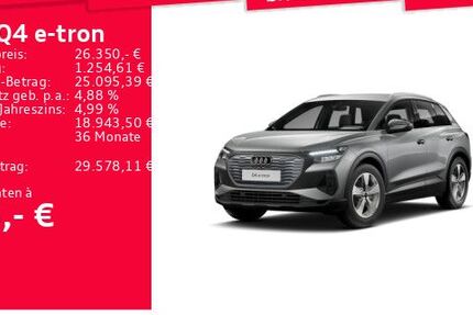 Audi Q4 e-tron 31.477 km 25.850 &euro; Frankfurt am Main 60314
