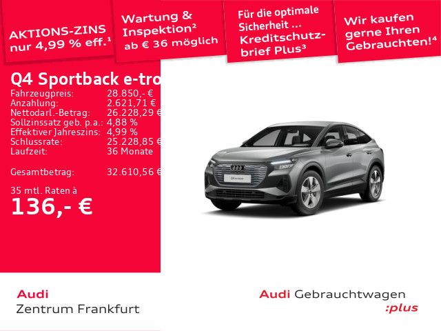 Audi Q4 e-tron 38.992 km 28.350 &euro; Frankfurt am Main 60314