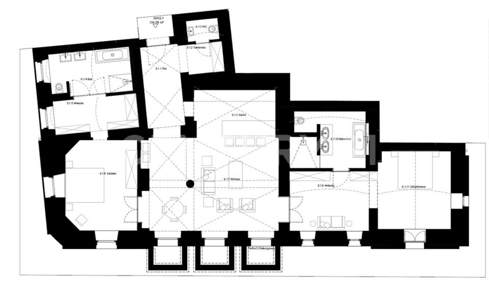 Maisonettenwohnung Frankfurt am Main Westend Süd - 3.5 Zimmer, 138 m&sup2;, 4.000&euro; | Angebot:25886621