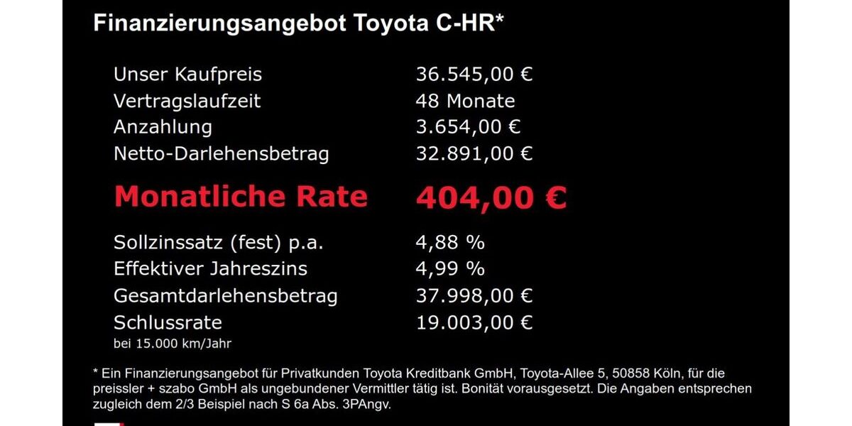 Toyota C-HR 2.000 km 36.545 &euro; Mainaschaff 63814