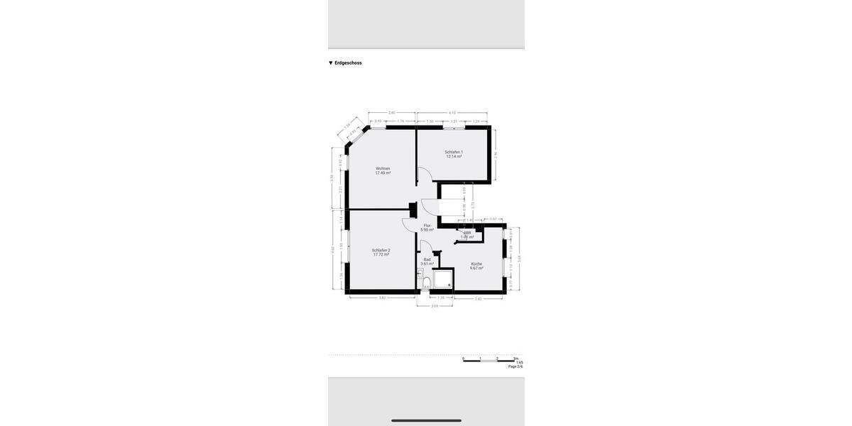 Hochparterre Frankfurt am Main Nord-Ost - 3 Zimmer, 69 m&sup2;, 370.000&euro; | Angebot:26636653