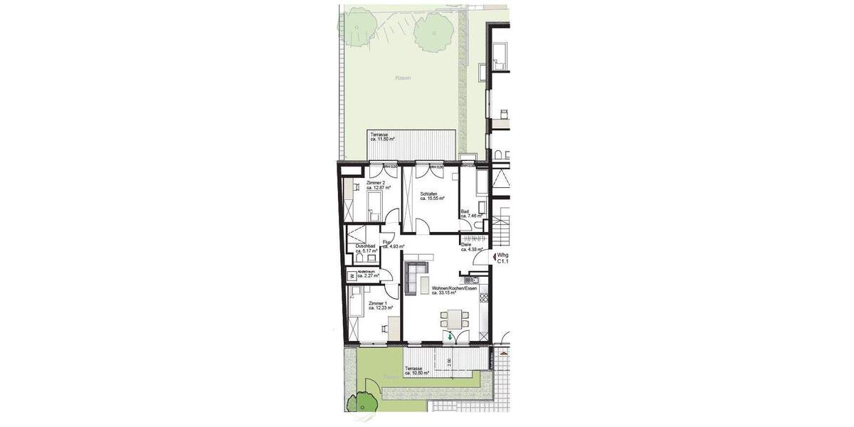 Etagenwohnung Frankfurt am Main Eschersheim - 4 Zimmer, 109 m&sup2;, 920.000&euro; | Angebot:25727360