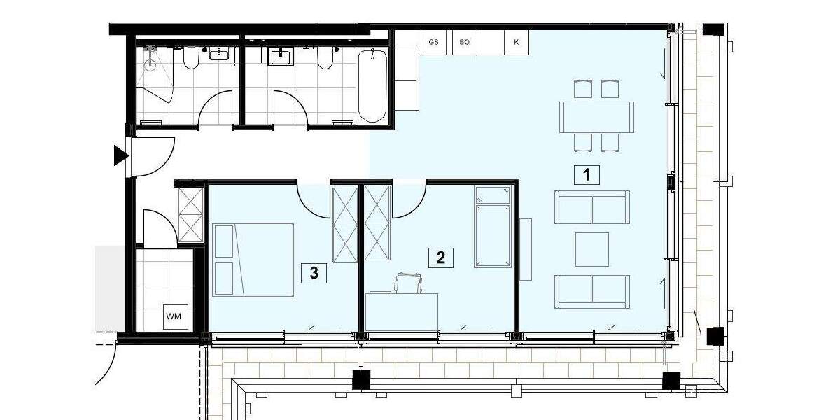 Etagenwohnung Frankfurt am Main Schwanheim - 3 Zimmer, 95 m&sup2;, 1.730&euro; | Angebot:25896081