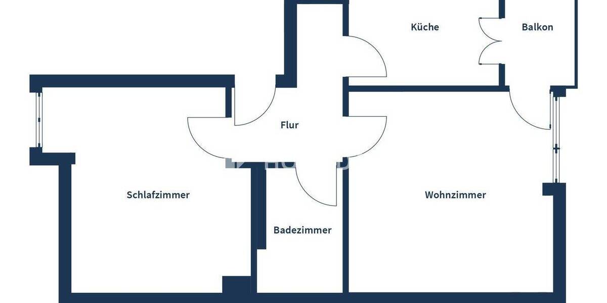 Etagenwohnung Rodgau Nieder-Roden - 2 Zimmer, 48 m&sup2;, 195.000&euro; | Angebot:26080415