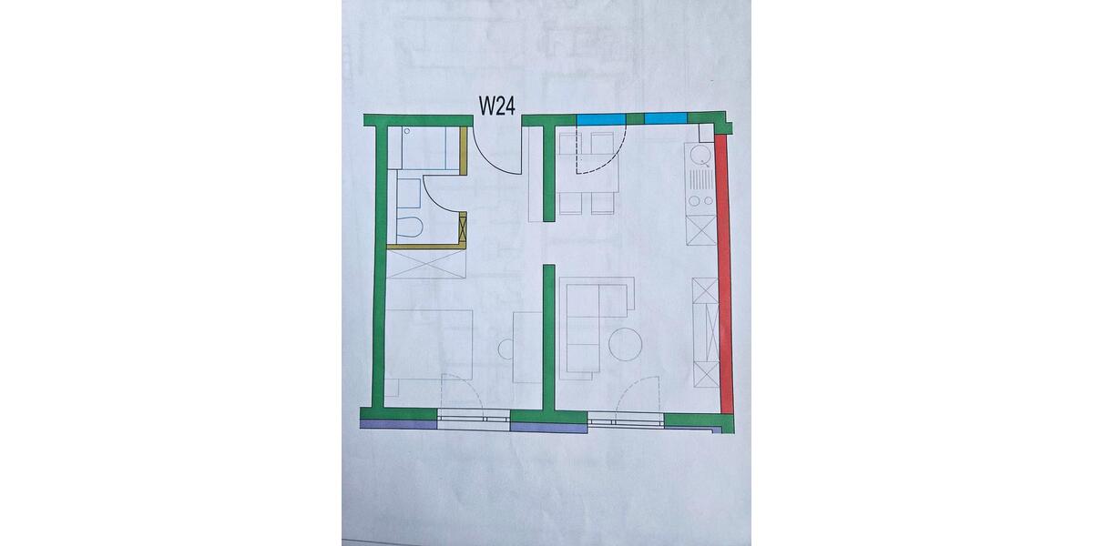Erdgeschoßwohnung Aschaffenburg Damm - 2 Zimmer, 36 m&sup2;, 749&euro; | Angebot:26416410