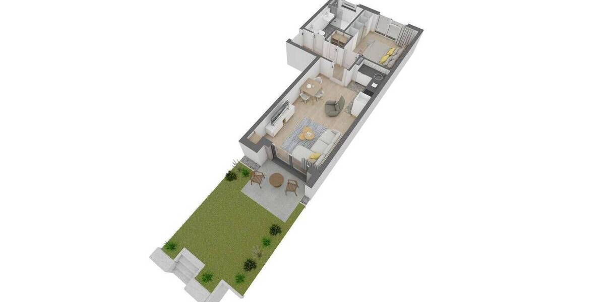 Etagenwohnung Offenbach am Main Bürgel - 2 Zimmer, 45 m&sup2;, 269.620&euro; | Angebot:26891453