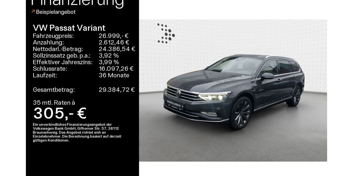 VW Passat Variant 59.100 km 26.999 &euro; Linsengericht 63589