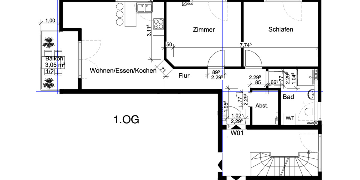 Etagenwohnung Niddatal - 3 Zimmer, 72 m&sup2;, 950&euro; | Angebot:25648784