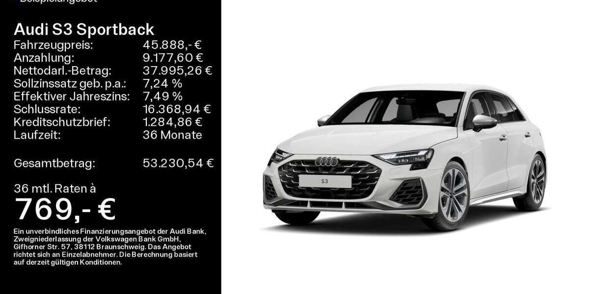 Audi S3 7.150 km 45.888 &euro; Mühlheim a. Main 63165