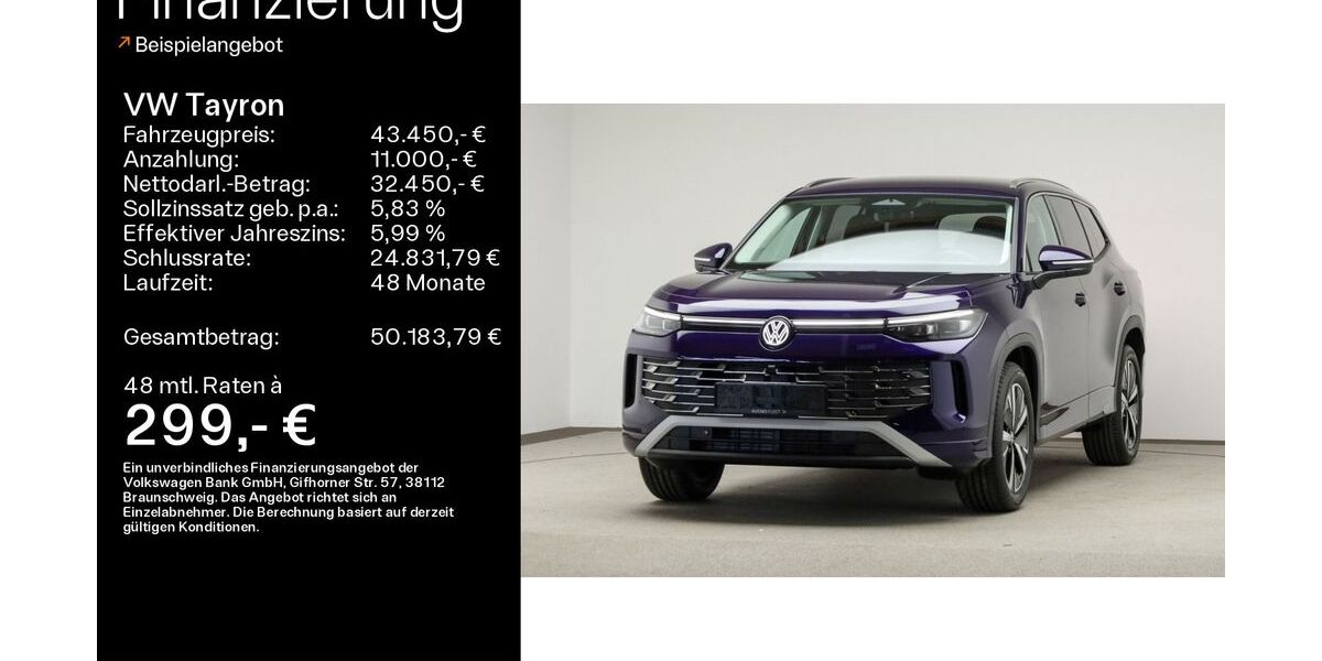 VW Tayron 4.900 km 43.285 &euro; Mühlheim 63165