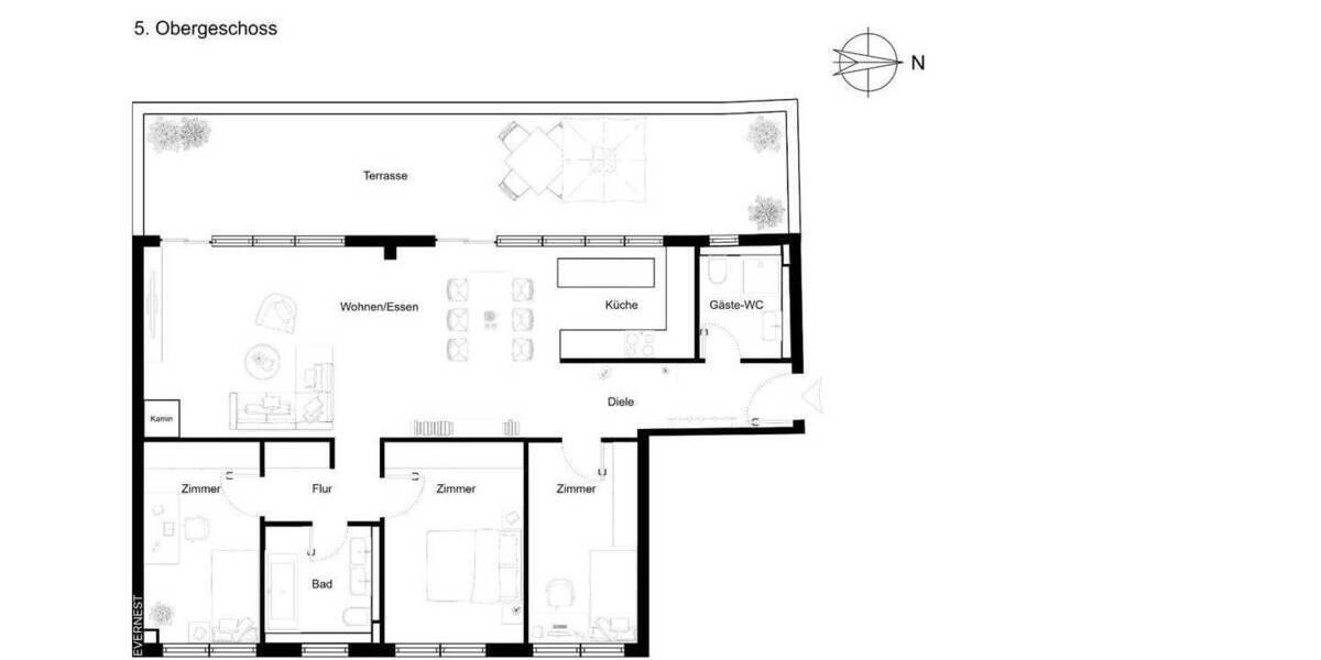 Etagenwohnung Oberursel (Taunus) Oberursel - 4 Zimmer, 117 m&sup2;, 598.000&euro; | Angebot:25820291
