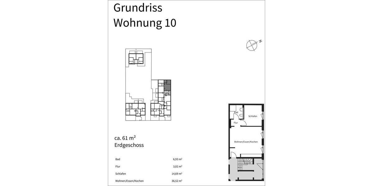 Etagenwohnung Offenbach am Main Bieberer Berg - 2 Zimmer, 58 m&sup2;, 269.000&euro; | Angebot:25705899