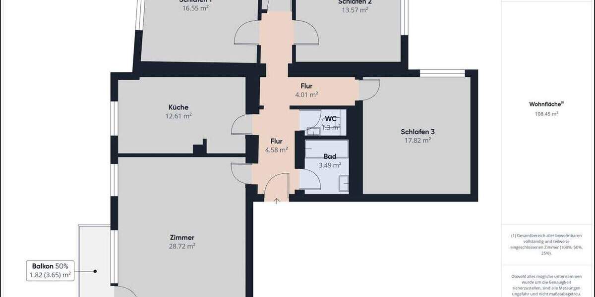 Etagenwohnung Aschaffenburg Innenstadt - 4 Zimmer, 111 m&sup2;, 365.000&euro; | Angebot:25705912