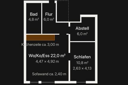 Wohnung Eschborn - 2.5 Zimmer, 52 m&sup2;, 600&euro; | Angebot:27630786