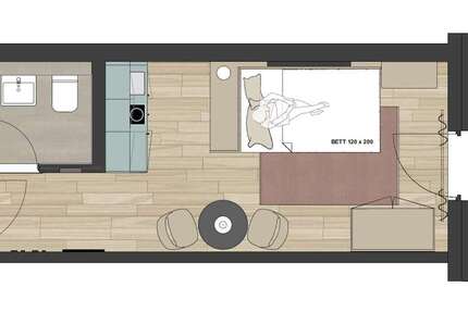 Zimmer Frankfurt am Main Ostend - 1 Zimmer, 870&euro; | Angebot:25530045