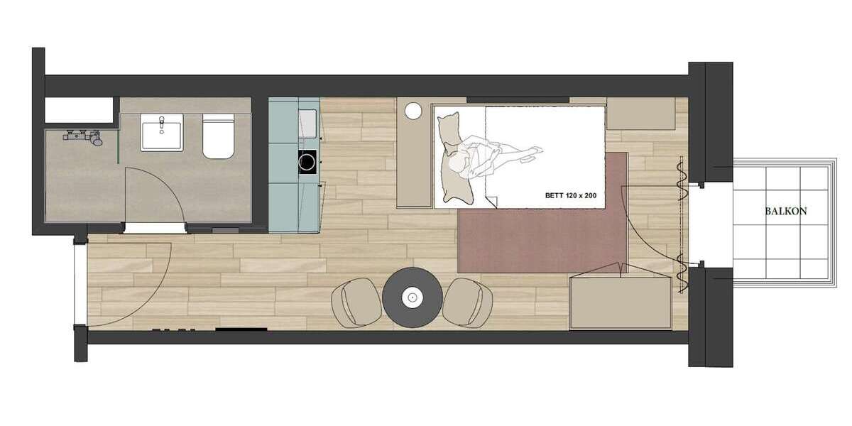 Zimmer Frankfurt am Main Ostend - 1 Zimmer, 870&euro; | Angebot:25530045