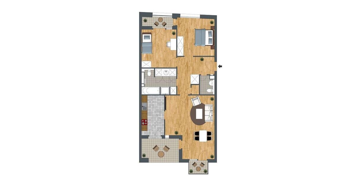 Dachgeschoßwohnung Frankfurt am Main Gutleutviertel - 3 Zimmer, 97 m&sup2;, 1.797&euro; | Angebot:26003355