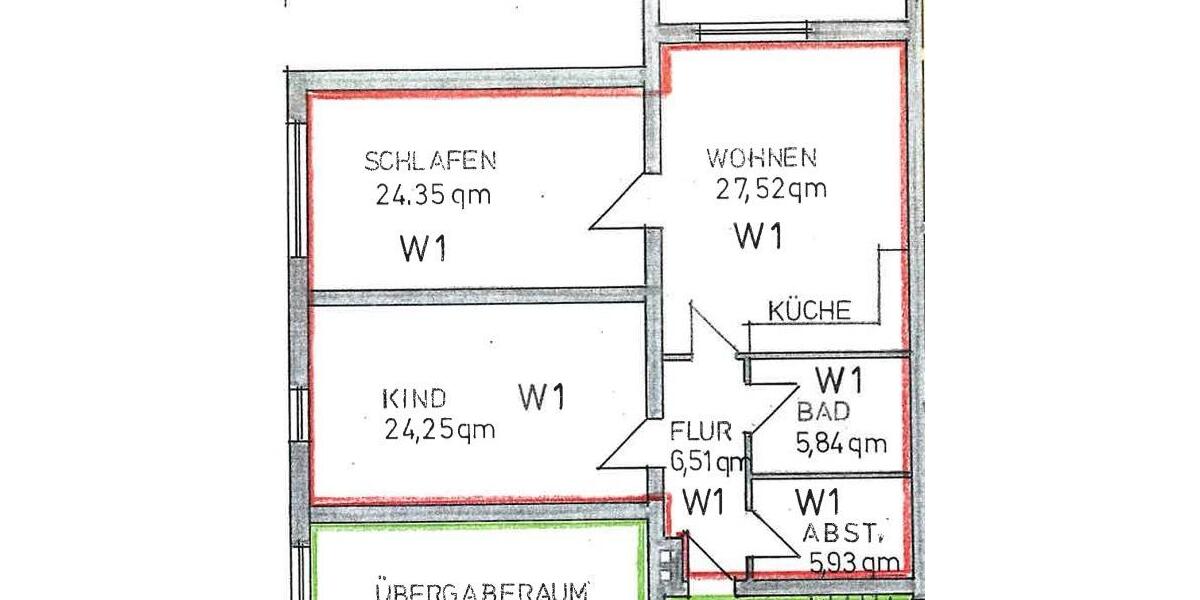 Etagenwohnung Frankfurt am Main Sachsenhausen - 3 Zimmer, 117 m&sup2;, 1.640&euro; | Angebot:25994560