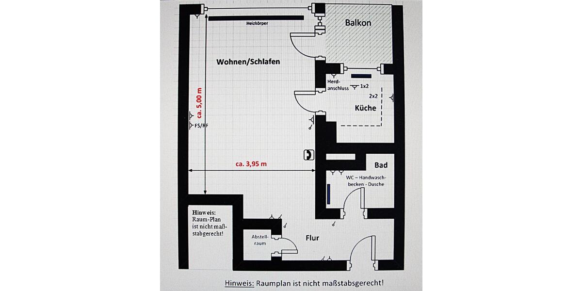 Etagenwohnung Bad Homburg vor der Höhe Gonzenheim - 1 Zimmer, 37 m&sup2;, 149.000&euro; | Angebot:25055590
