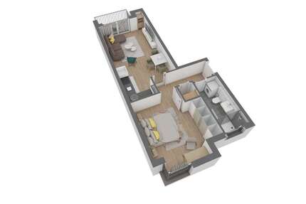 Wohnung Offenbach am Main Bürgel - 2 Zimmer, 47 m&sup2;, 264.960&euro; | Angebot:26835205