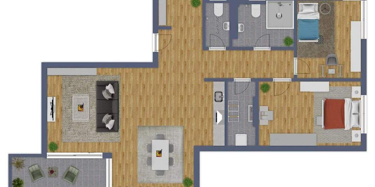 Etagenwohnung Offenbach am Main Bieberer Berg - 3 Zimmer, 96 m&sup2;, 511.291&euro; | Angebot:25682358