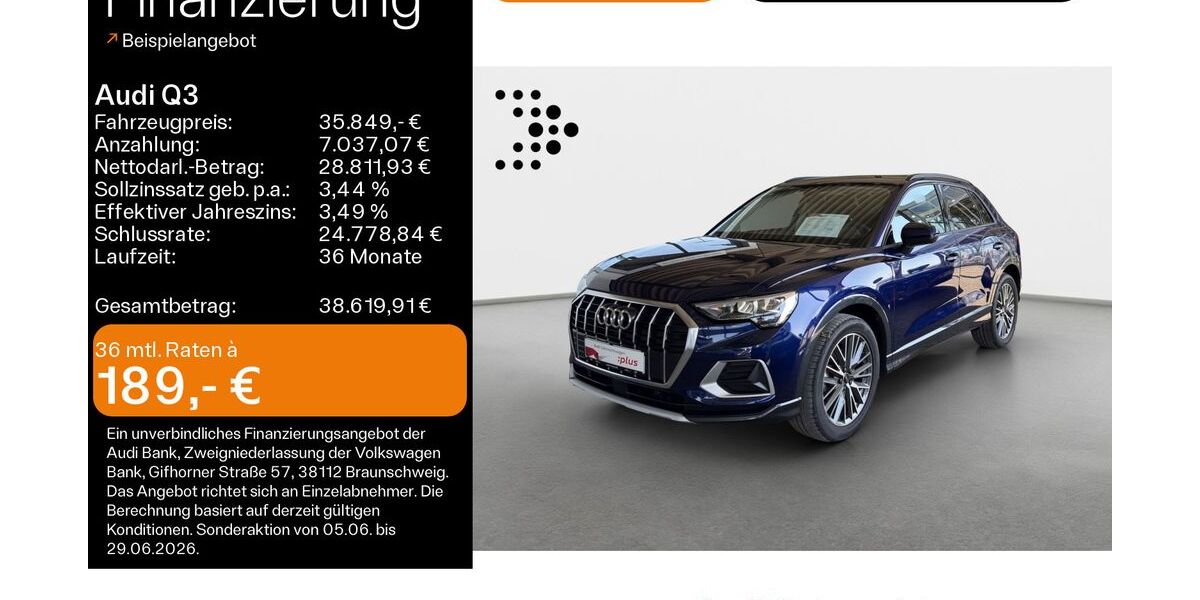 Audi Q3 18.900 km 35.849 &euro; Büdingen-Düdelsheim 63654
