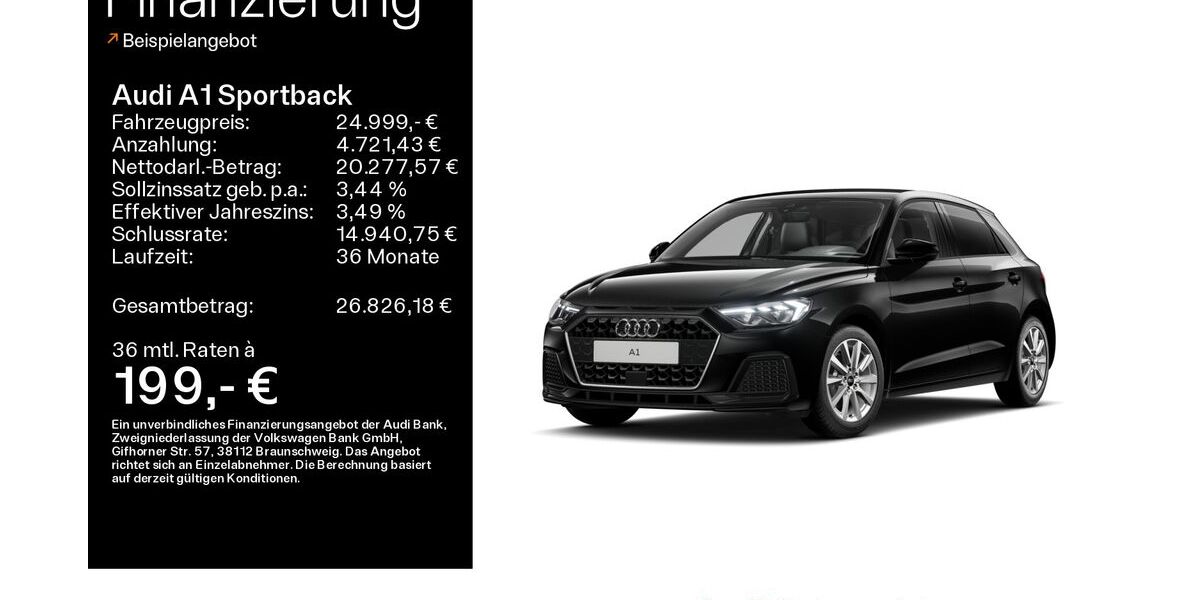 Audi A1 7.200 km 24.899 &euro; Linsengericht 63589