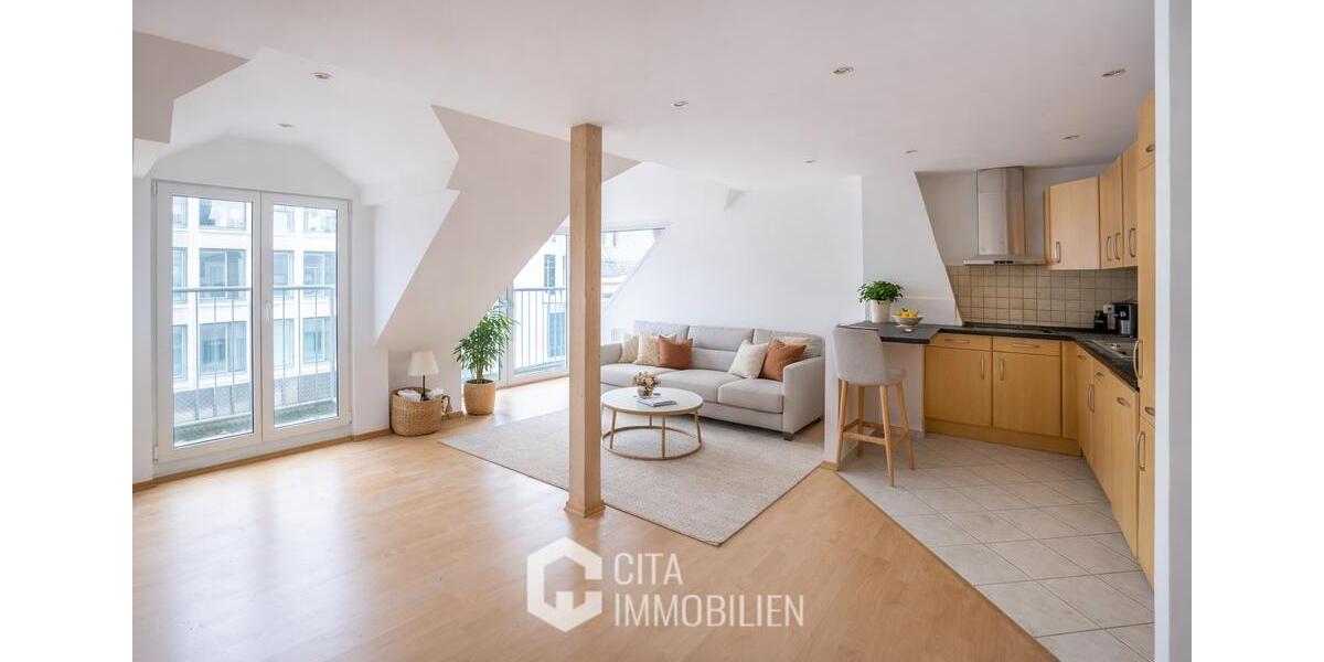 Dachgeschoßwohnung Frankfurt am Main Innenstadt 2 - 2 Zimmer, 55 m&sup2;, 1.200&euro; | Angebot:25964591