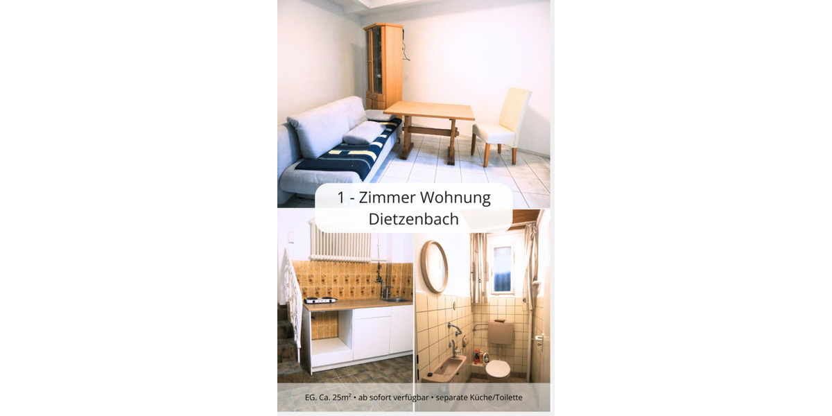 Etagenwohnung Dietzenbach - 1 Zimmer, 35 m&sup2;, 298&euro; | Angebot:23850615