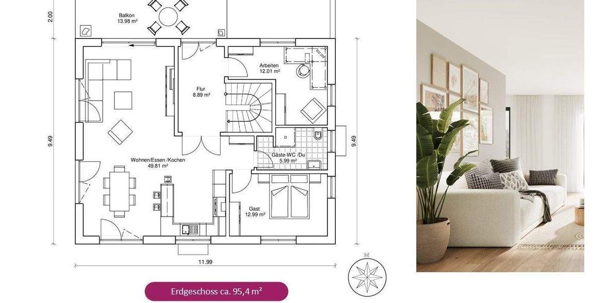 Einfamilienhaus Sommerkahl - 7 Zimmer, 188 m&sup2;, 650.000&euro; | Angebot:25799892