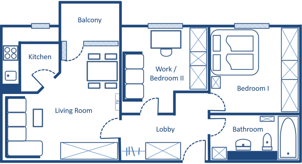 Etagenwohnung Frankfurt am Main Bockenheim - 3 Zimmer, 62 m&sup2;, 1.330&euro; | Angebot:25658952